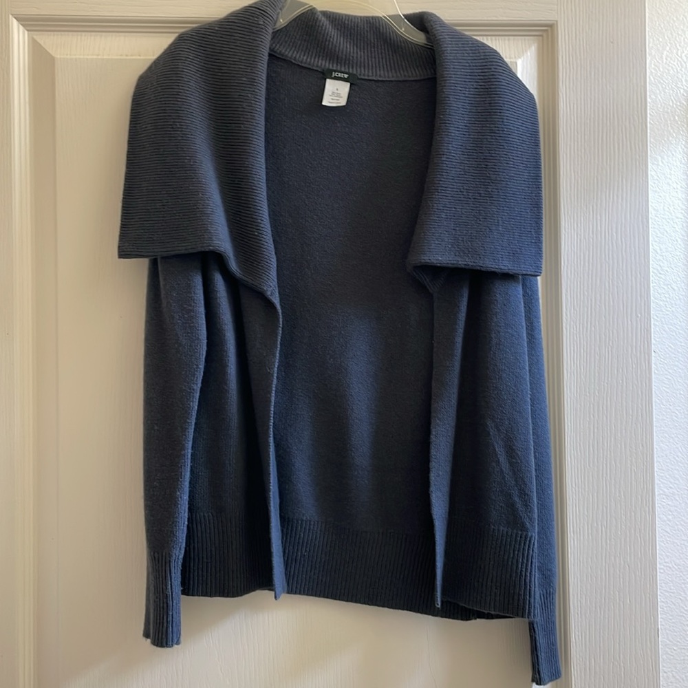 J. Crew open shawl-collar cardigan sweater